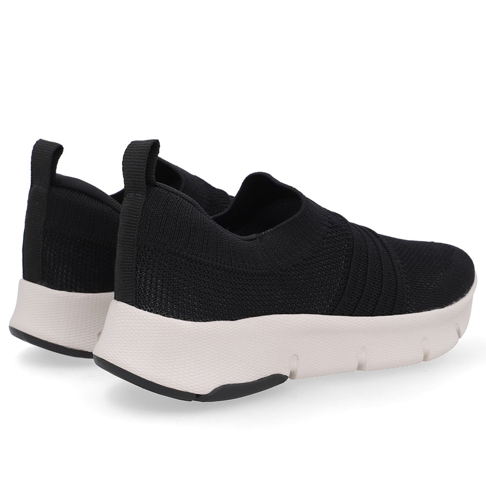 Tênis Tricot Preto Básico Preto 3