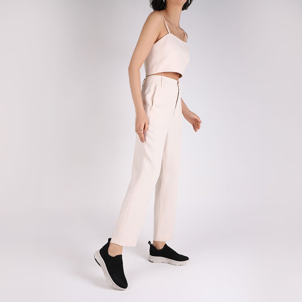 Tênis Tricot Preto Básico Preto 4