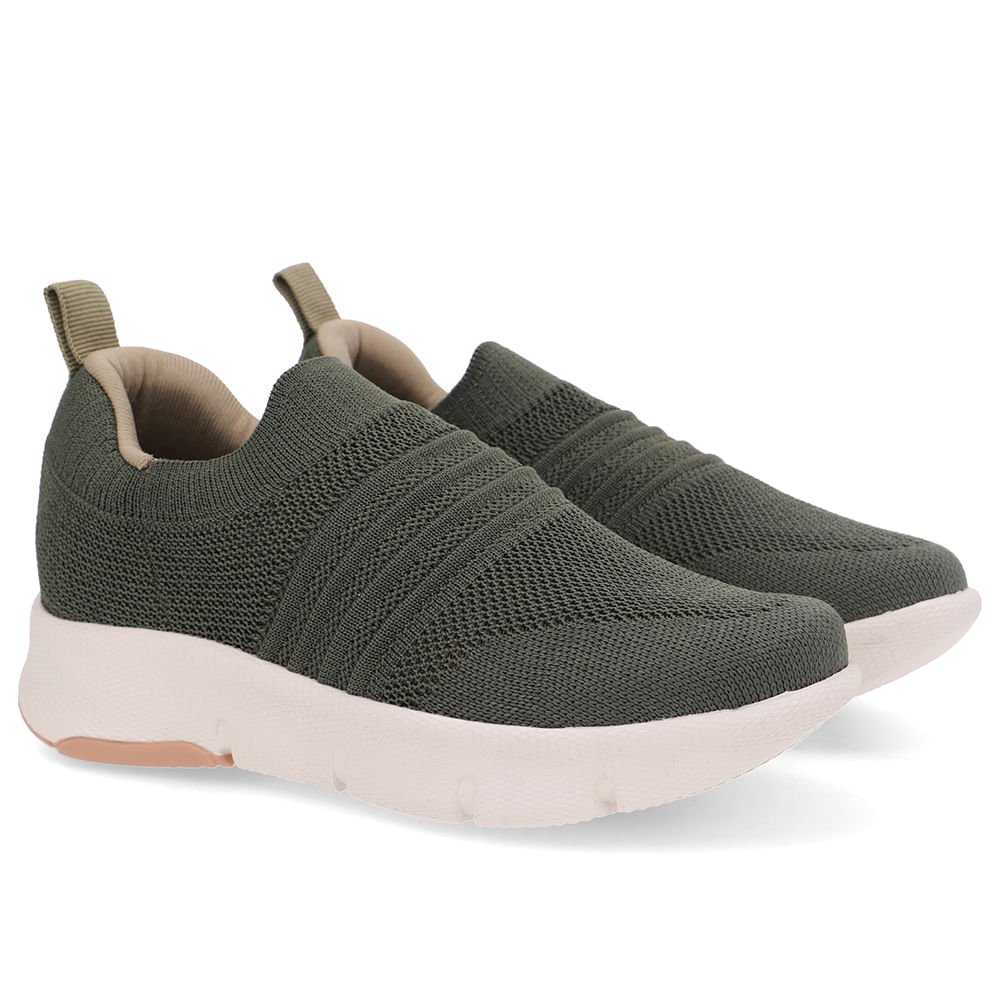 Tênis Tricot Verde Básico Verde 2