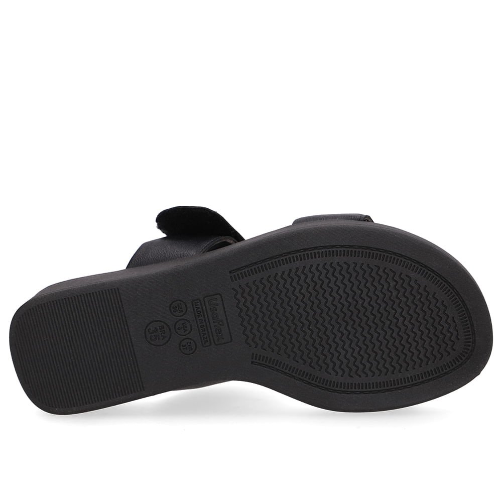 Tamanco Plataforma Couro Preto Fecho-Flex Preto 5