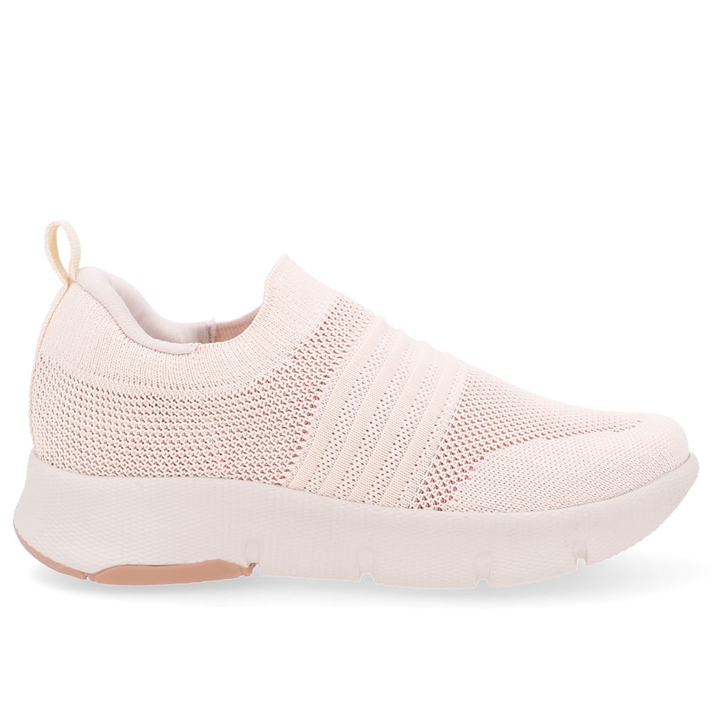 Tênis Tricot Branco Marfim Básico