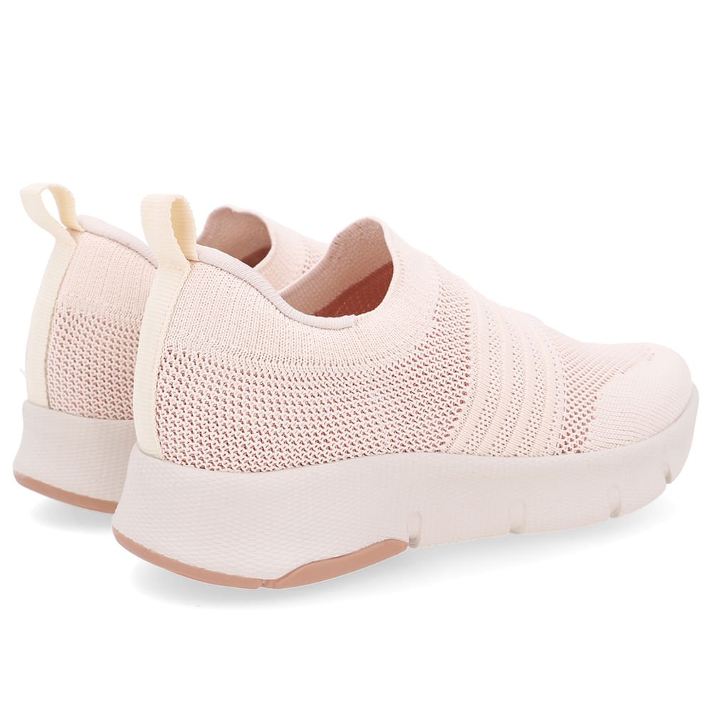 Tênis Tricot Branco Marfim Básico Marfim 3