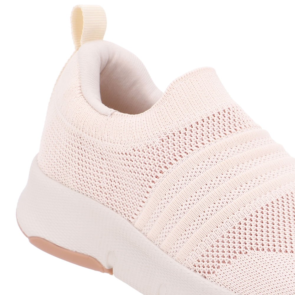 Tênis Tricot Branco Marfim Básico Marfim 4