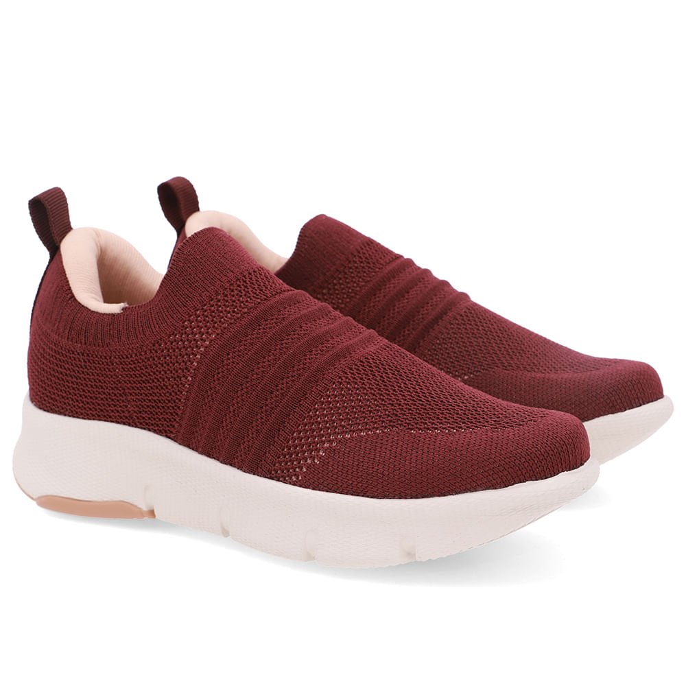 Tênis Tricot Vermelho Básico Vermelho 2