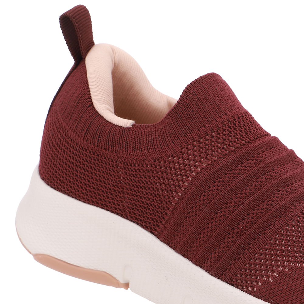 Tênis Tricot Vermelho Básico Vermelho 4