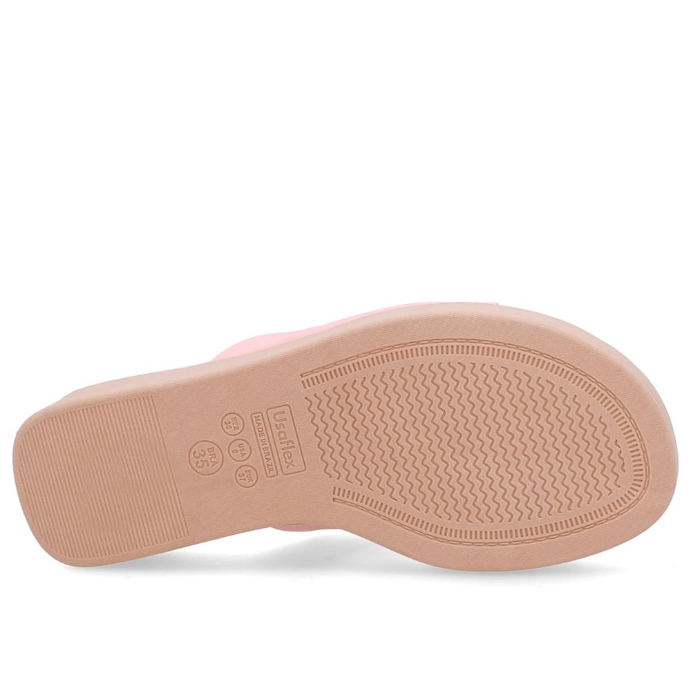 Tamanco Plataforma Couro Laranja Claro Dedo Rosa 5