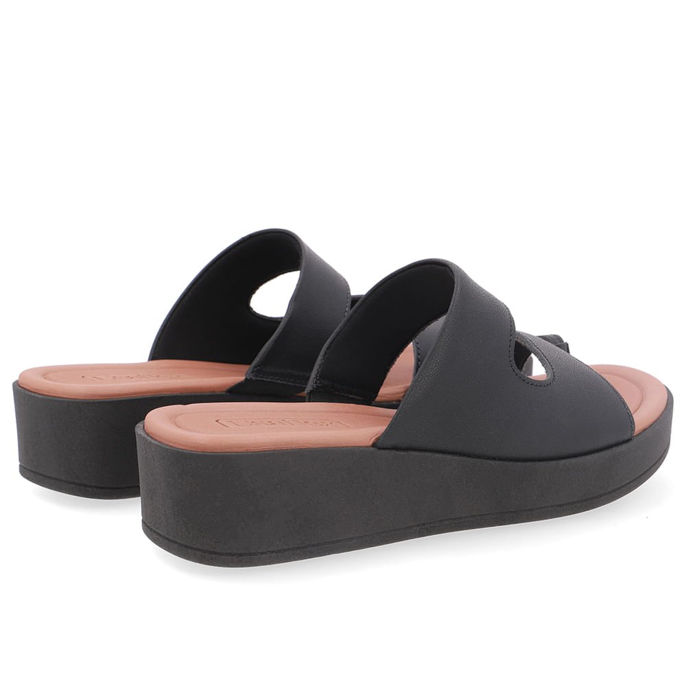 Tamanco Plataforma Couro Preto Dedo Preto 3