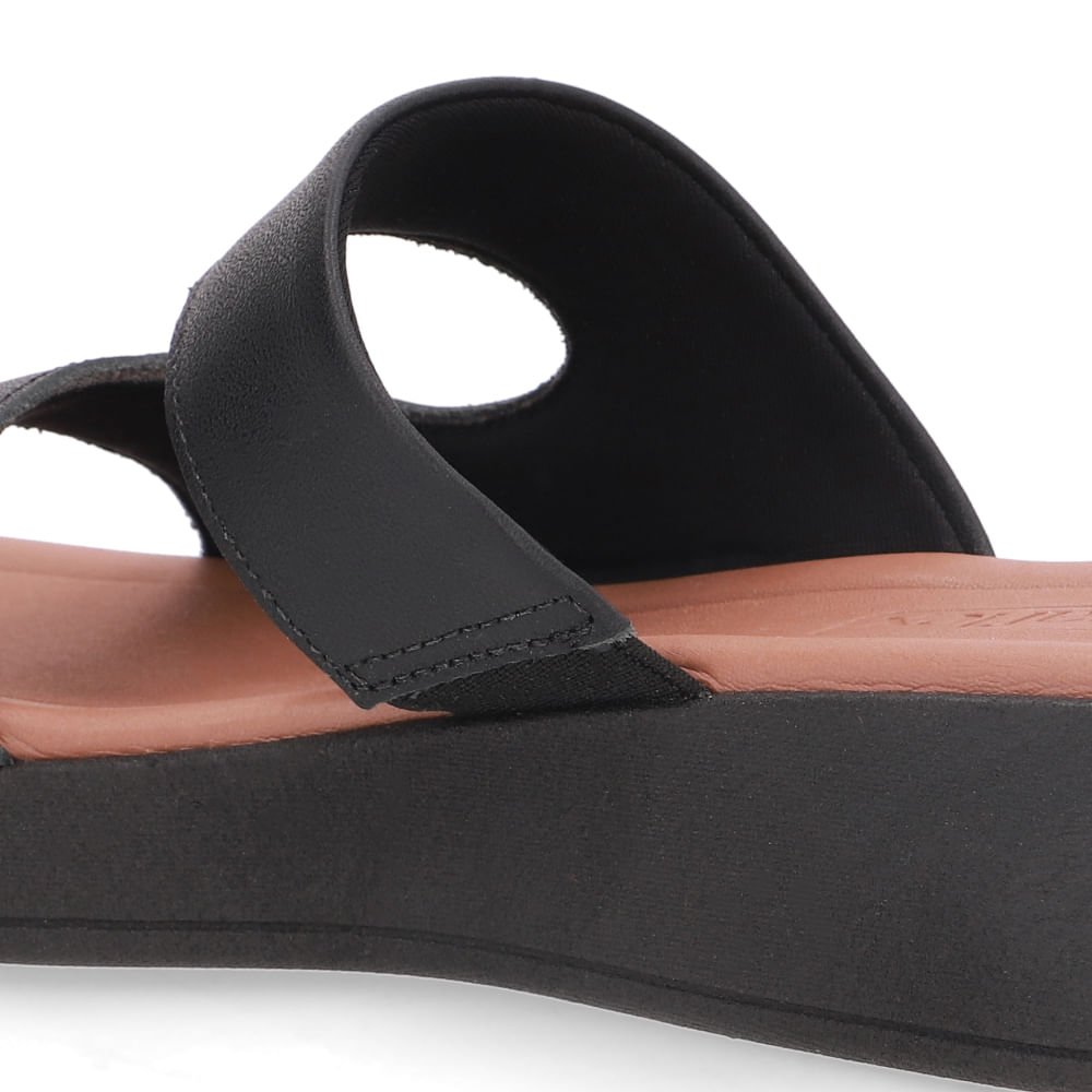 Tamanco Plataforma Couro Preto Dedo Preto 4