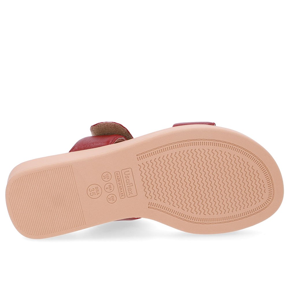 Tamanco Plataforma Couro Vermelho Fecho-Flex Vermelho 5