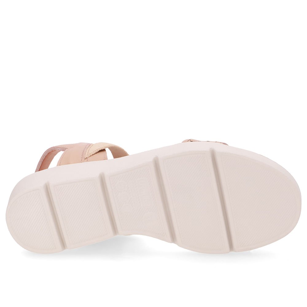 Sandália Plataforma Couro Bege Laser Bege 5