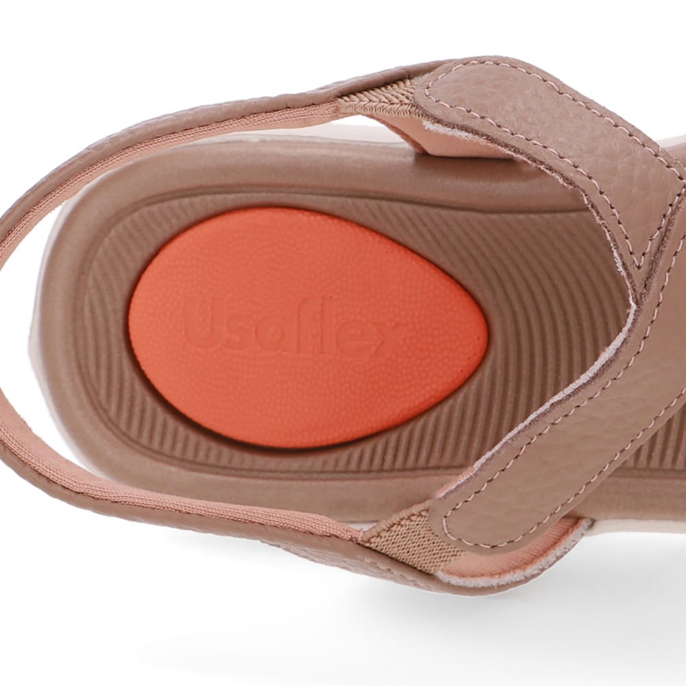 Sandália Plataforma Couro Marrom Detalhe Trançado Marrom 4