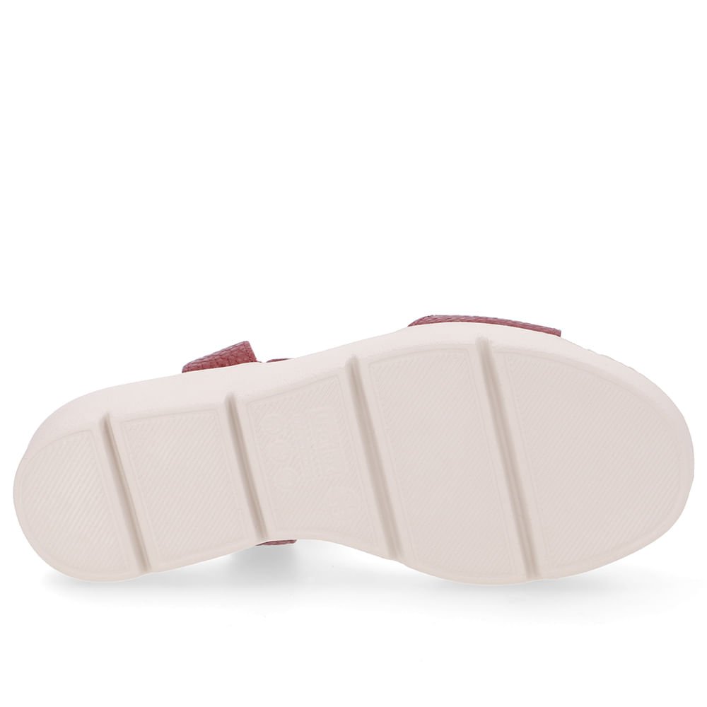 Sandália Plataforma Couro Vermelha Detalhe Trançado Vermelho 5