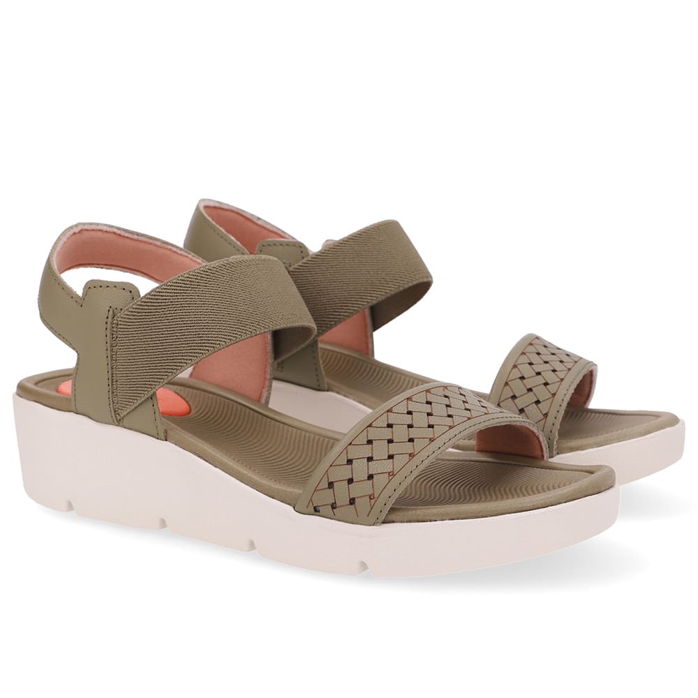 Sandália Plataforma Couro Verde Laser Verde 2