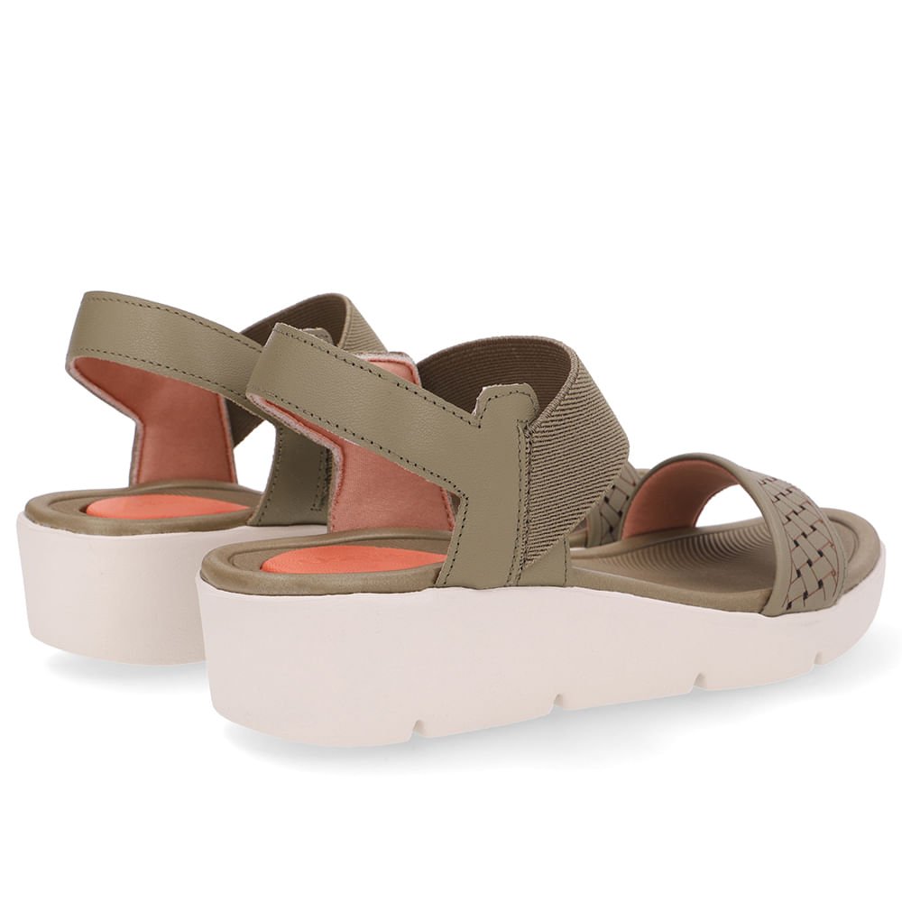 Sandália Plataforma Couro Verde Laser Verde 3