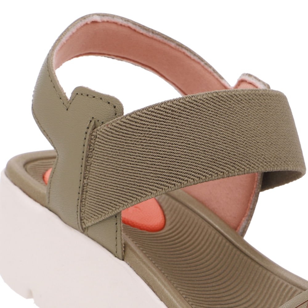 Sandália Plataforma Couro Verde Laser Verde 4