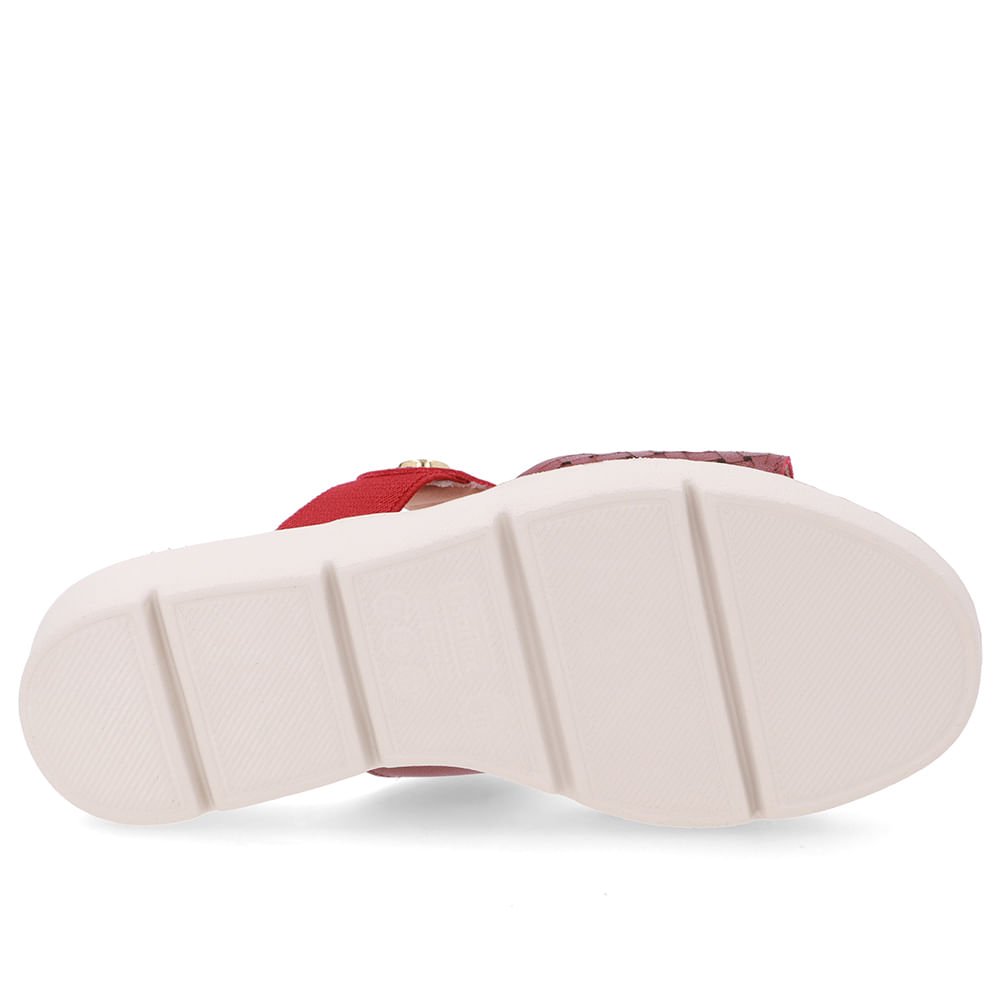 Tamanco Laser Couro Vermelho Vermelho 5