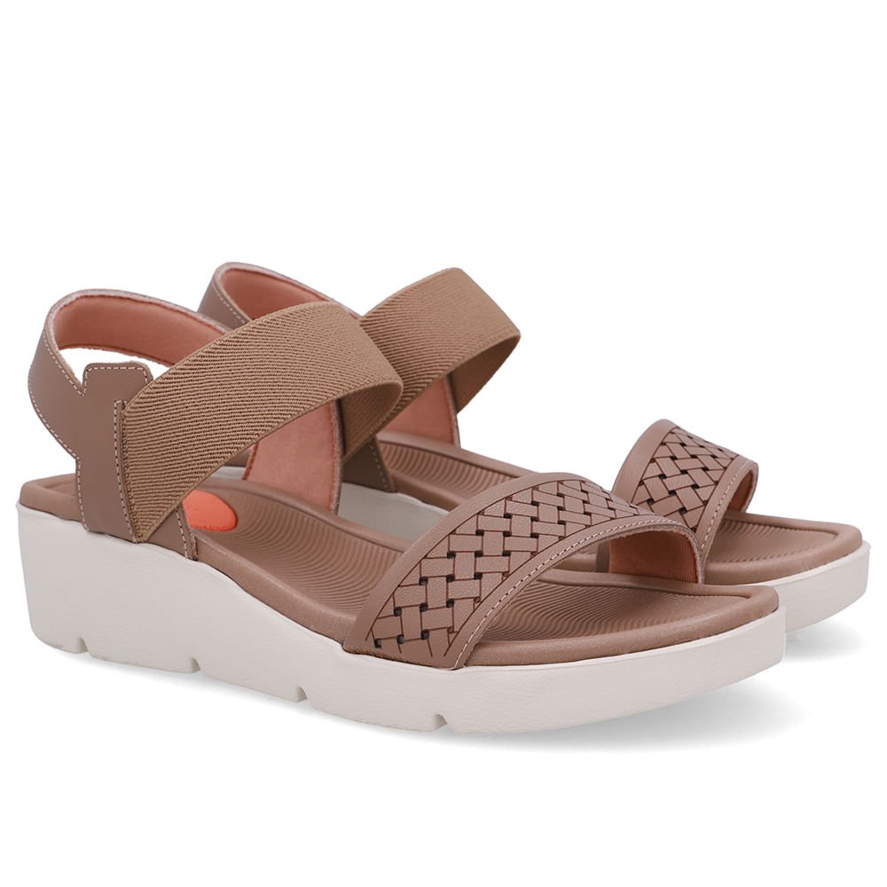 Sandália Plataforma Couro Marrom Laser Marrom 2