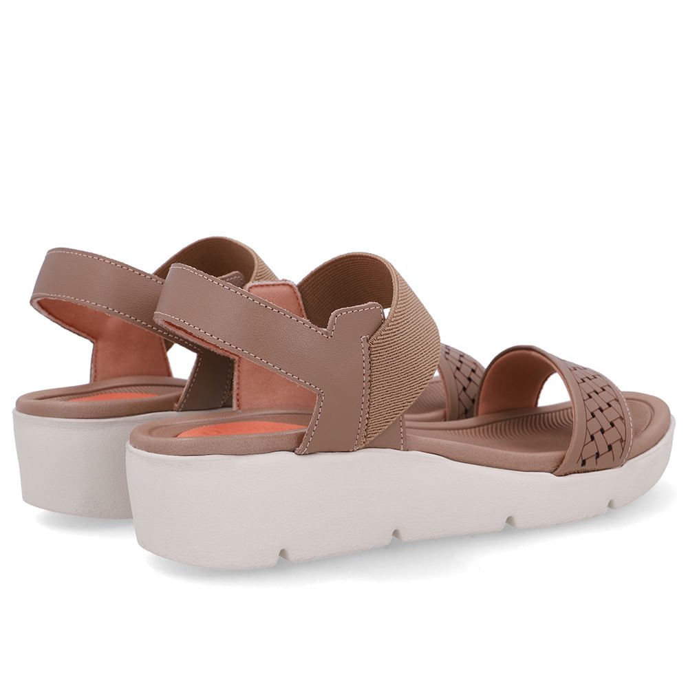 Sandália Plataforma Couro Marrom Laser Marrom 3