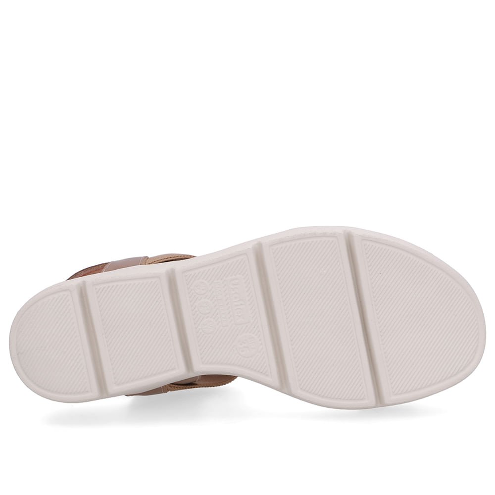 Sandália Plataforma Couro Marrom Laser Marrom 5