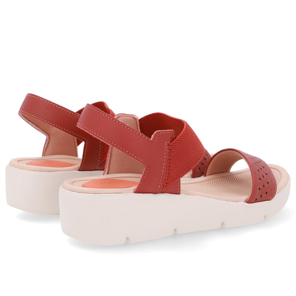 Sandália Plataforma Couro Marrom Laser Marrom 3