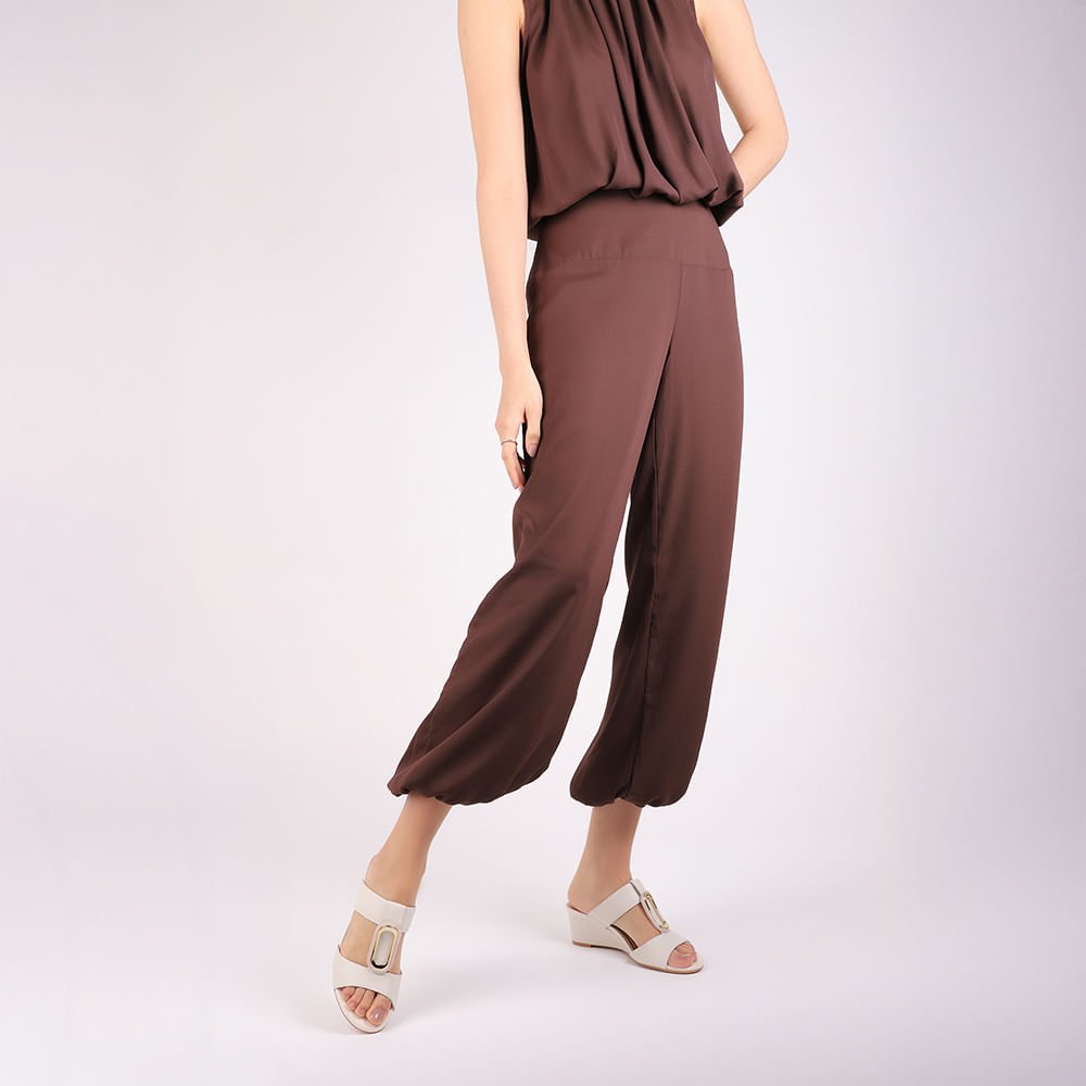 Tamanco Salto Anabela Couro Branco Marfim Branco 4