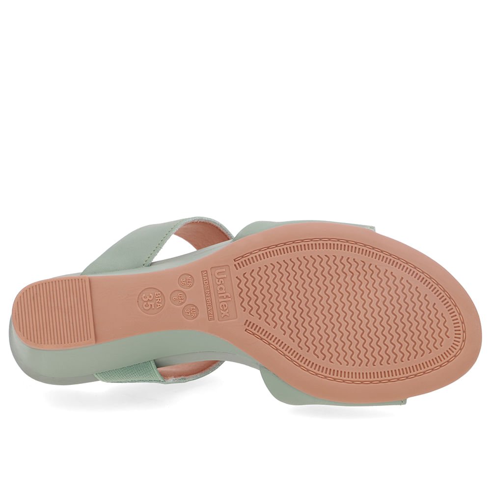 Tamanco Salto Anabela Couro Verde Verde 5