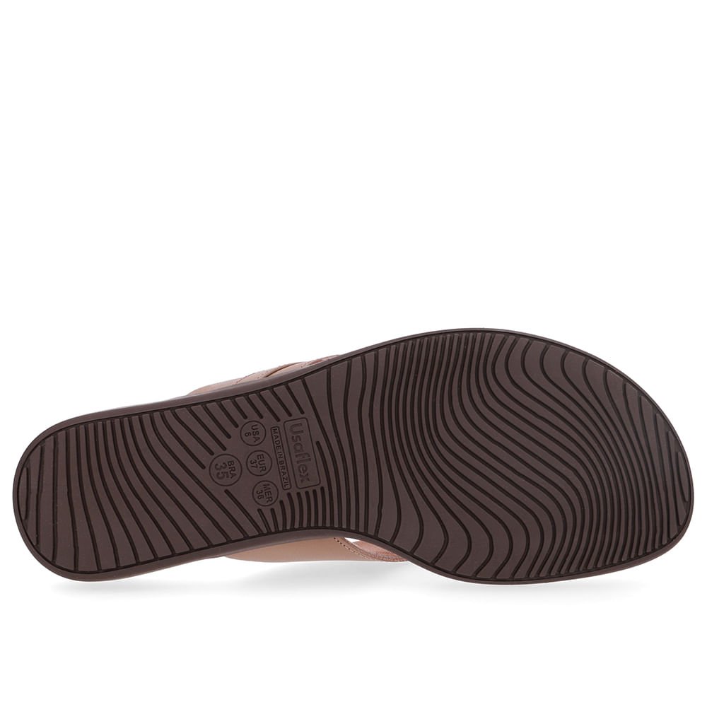 Chinelo Tira Couro Marrom Monograma Marrom 5