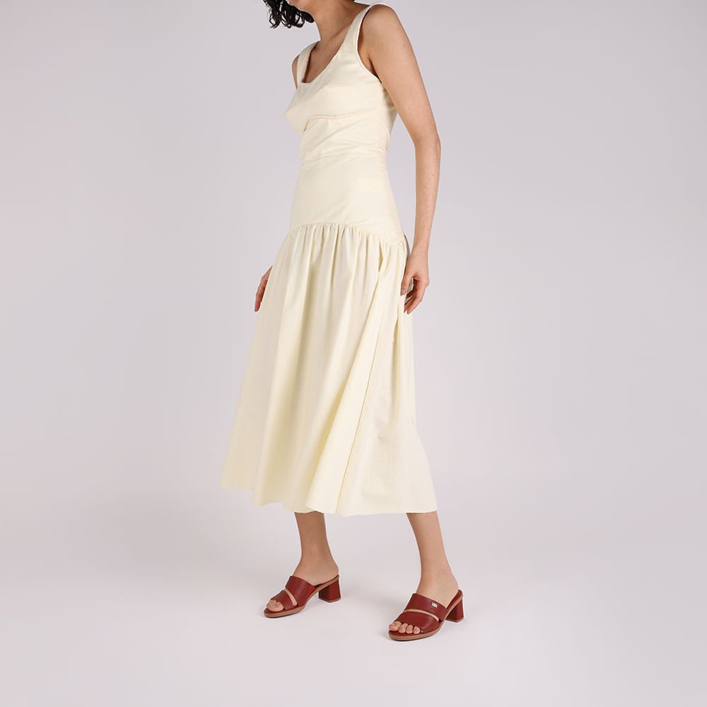 Tamanco Salto Bloco Couro Marrom Duas Tiras Marrom 4