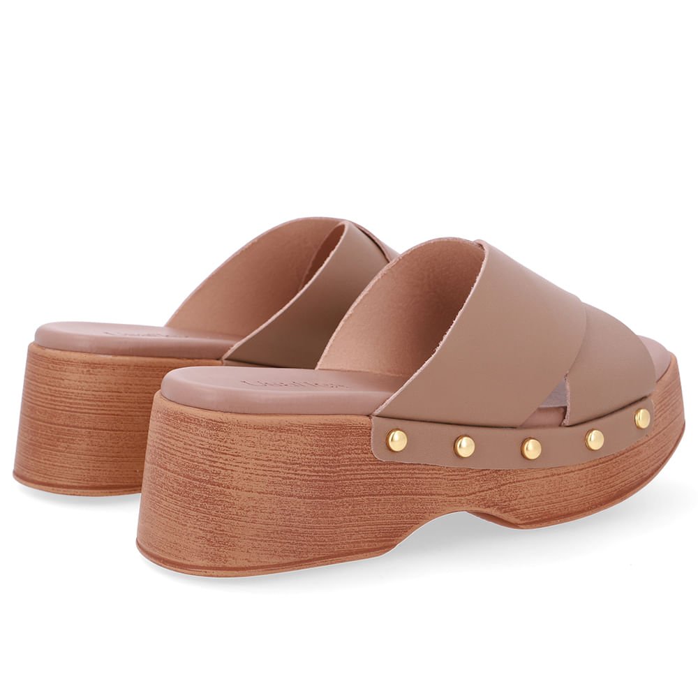 Tamanco Bico Quadrado Couro Marrom Marrom 3