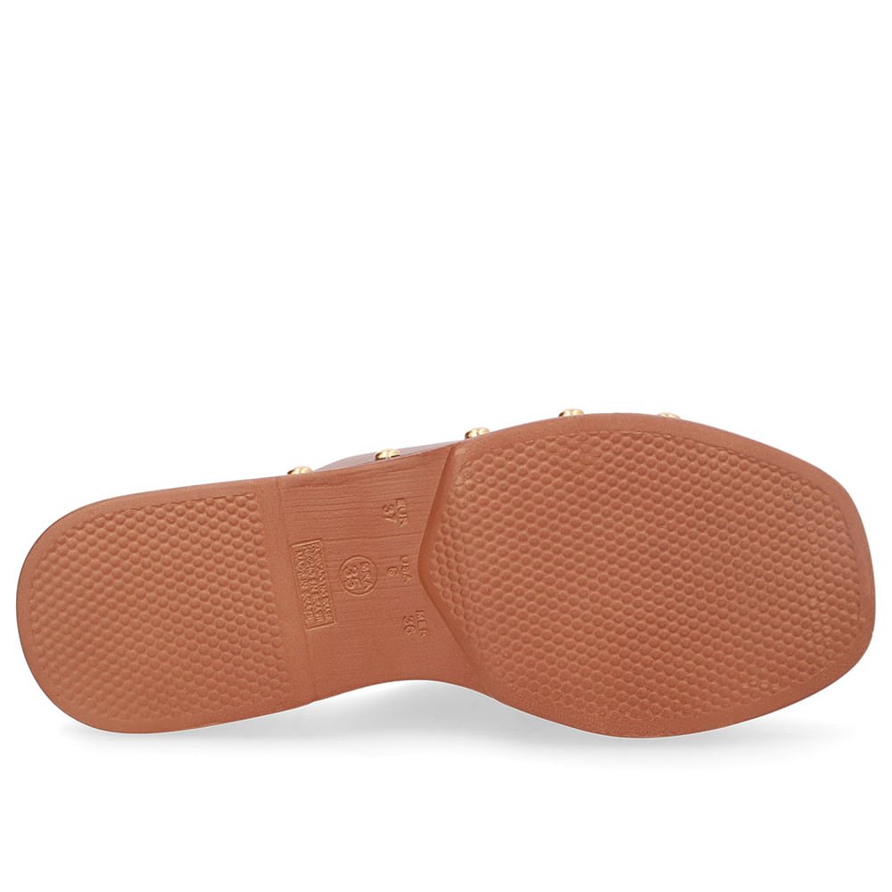 Tamanco Bico Quadrado Couro Marrom Marrom 5