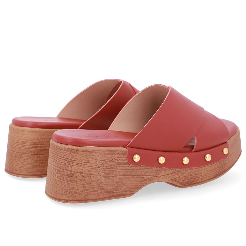 Tamanco Bico Quadrado Couro Marrom Marrom 3