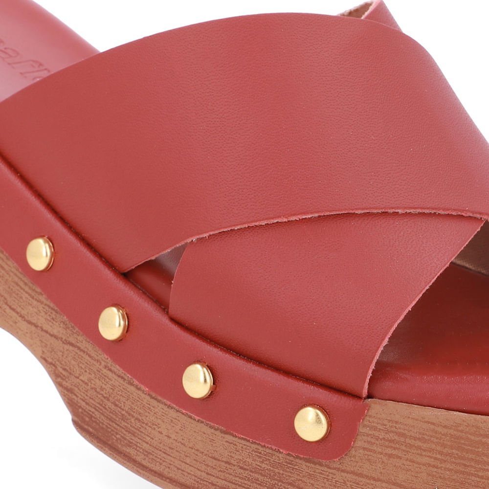 Tamanco Bico Quadrado Couro Marrom Marrom 4