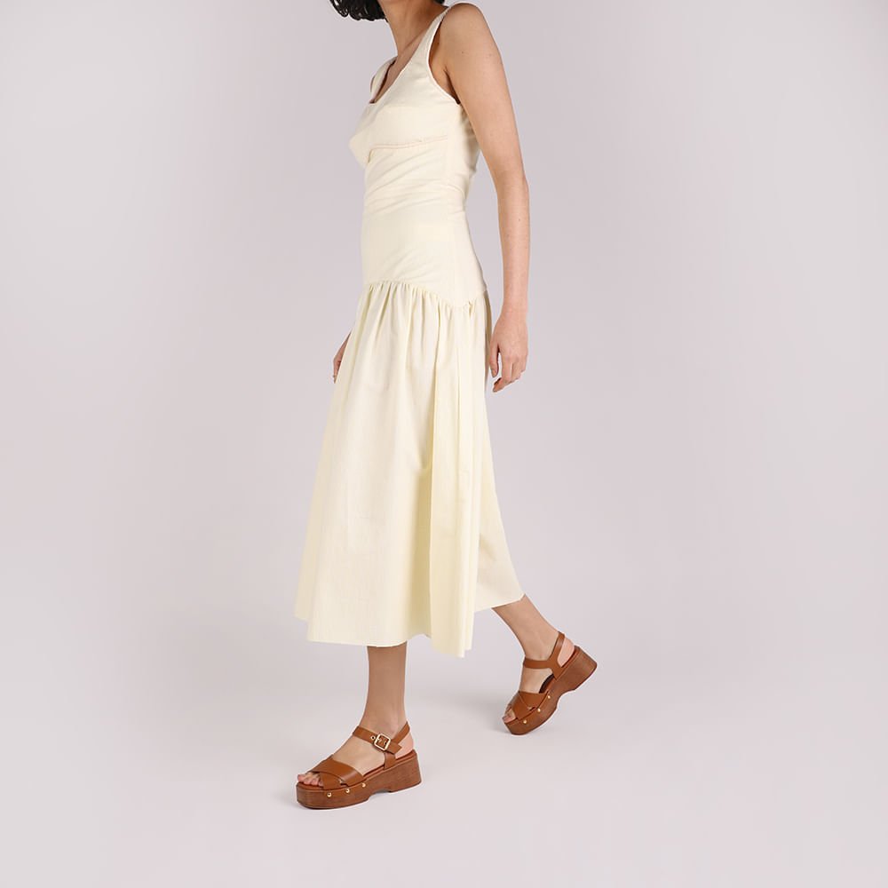 Sandália Bico Quadrado Couro Marrom Marrom 4