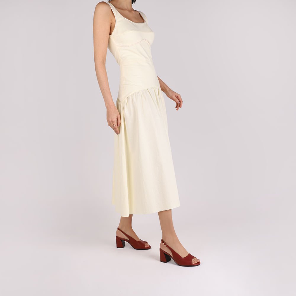 Sandália Salto Bloco Couro Marrom Básica Marrom 4