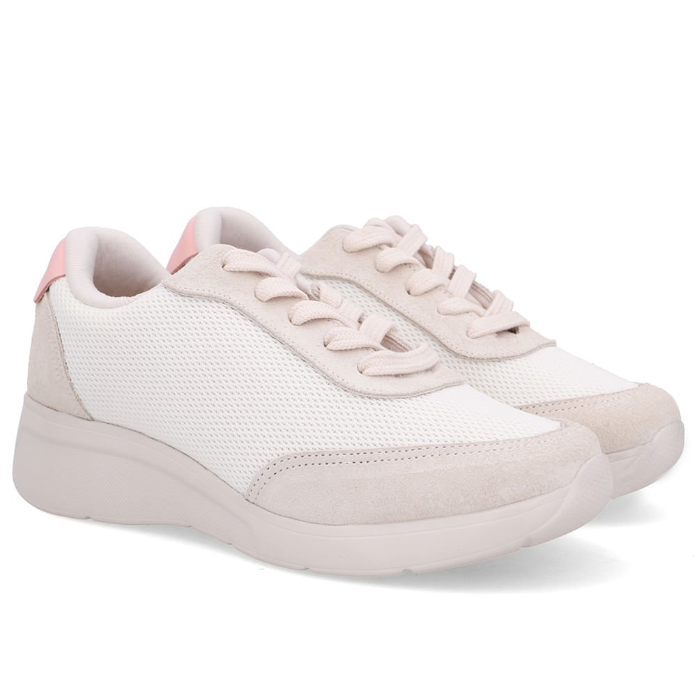 Tênis Tecido Branco Cadarço Branco 2