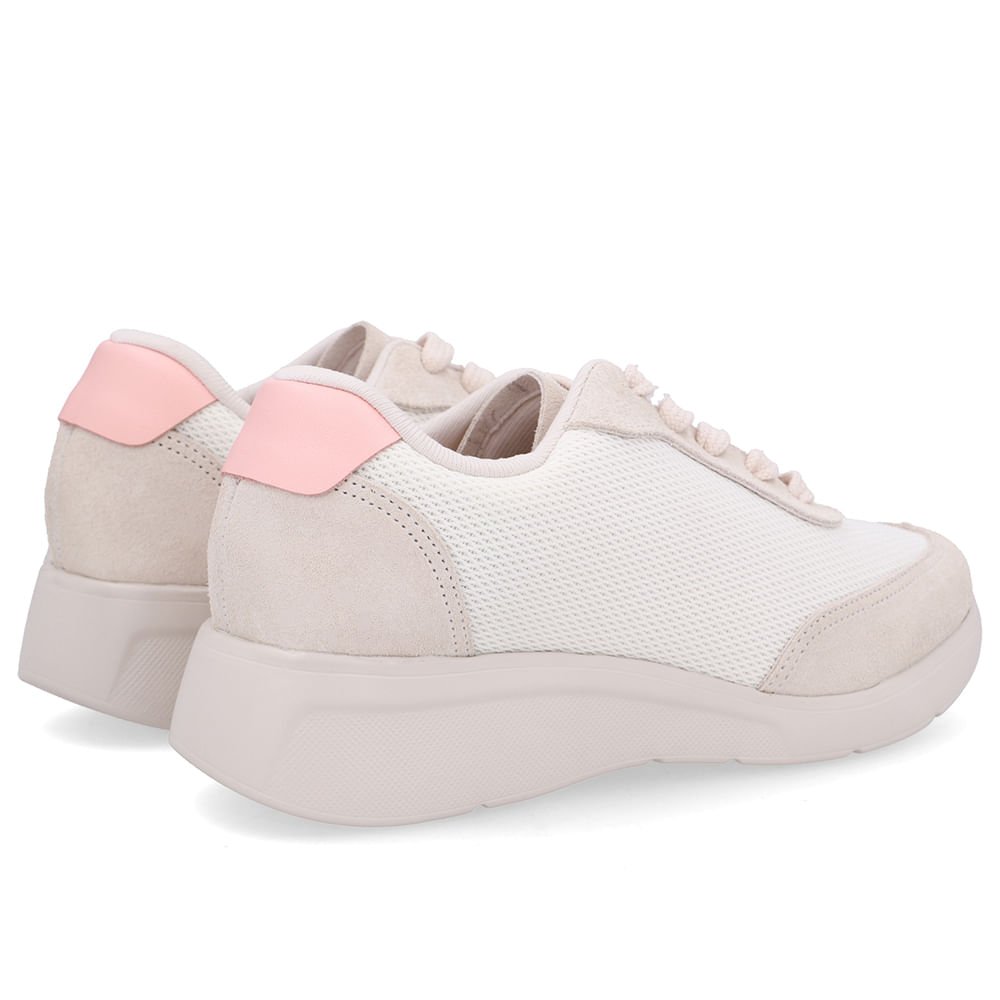 Tênis Tecido Branco Cadarço Branco 3