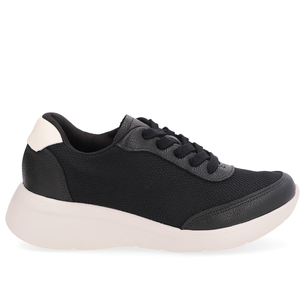 Tênis Tecido Preto Cadarço