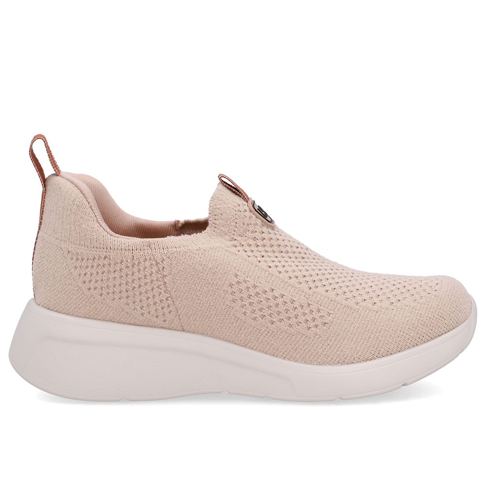 Tênis Tricot Slip On Bege
