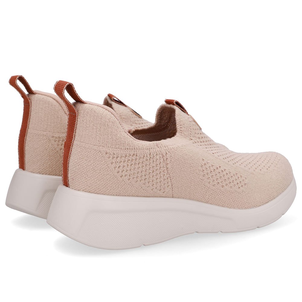 Tênis Tricot Slip On Bege Bege 3