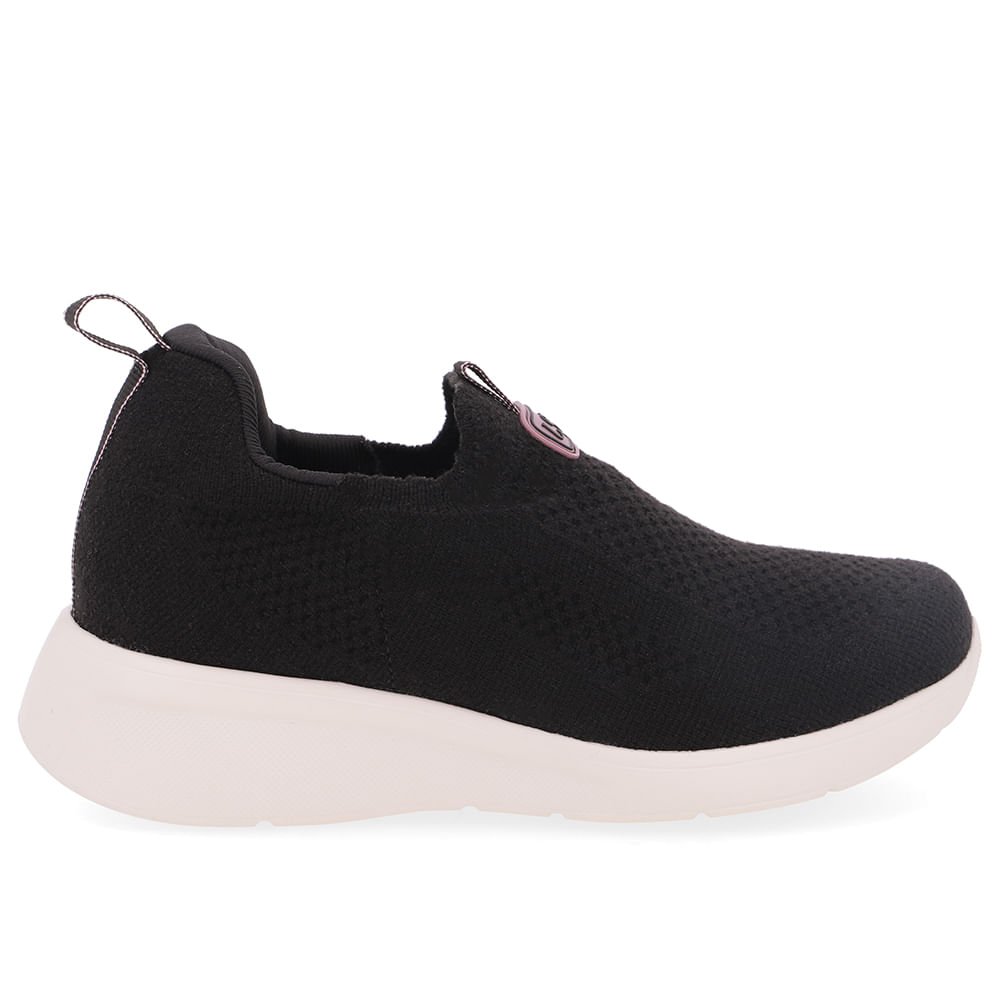 Tênis Tricot Slip On Preto