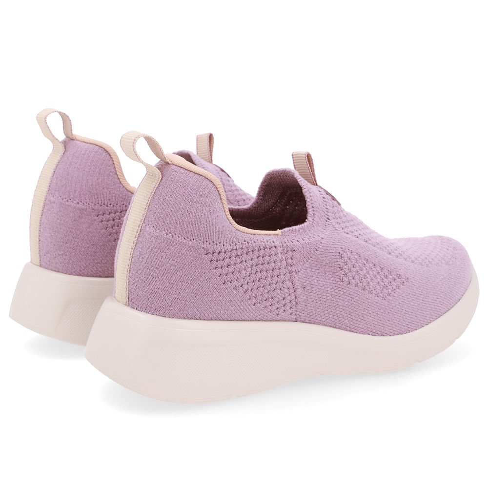 Tênis Tricot Slip On Rosa Lilás 3