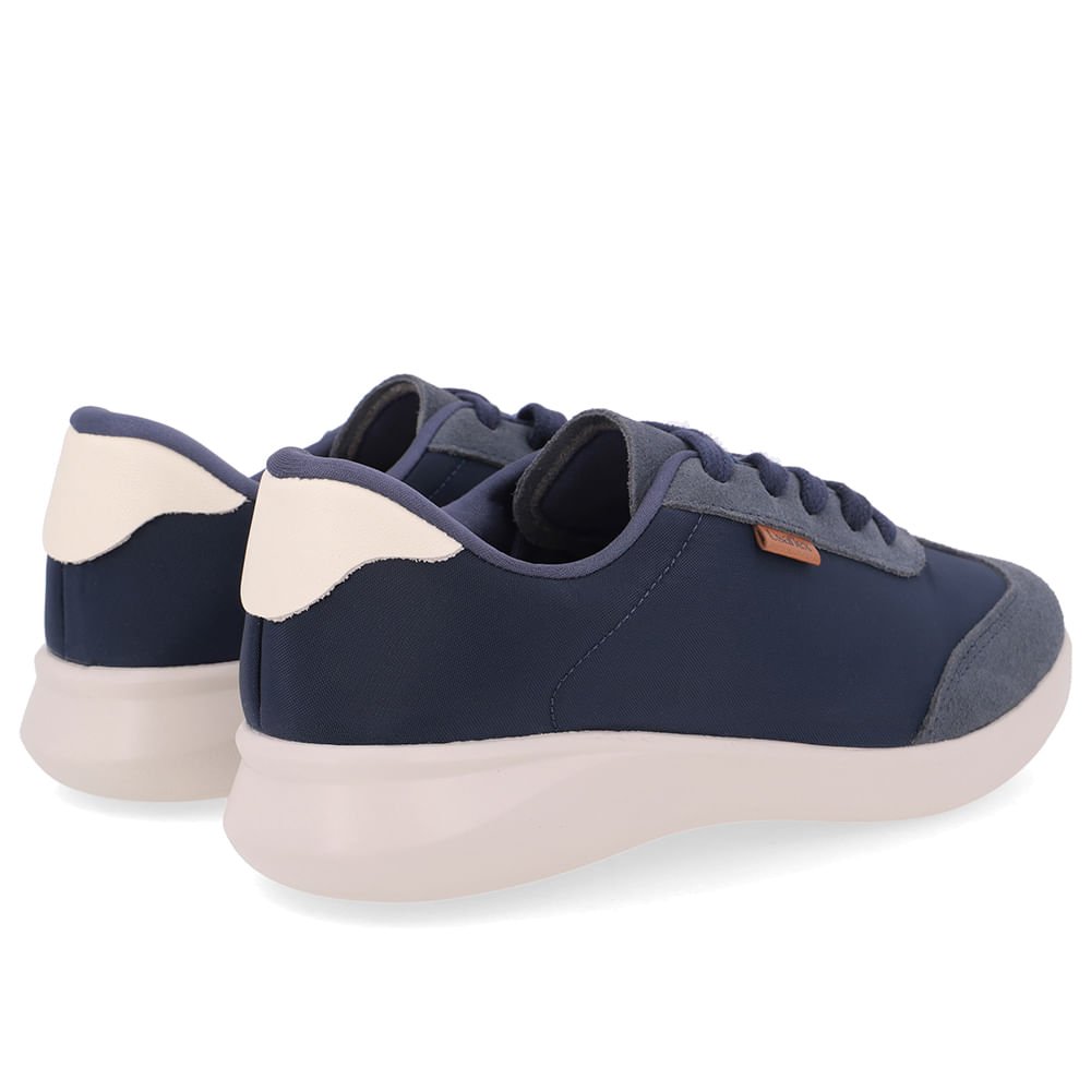 Tênis Tecido Azul Bico Couro Azul Marinho 3