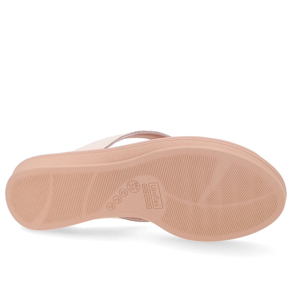 Chinelo Branco Marfim Couro Básico Marfim 5