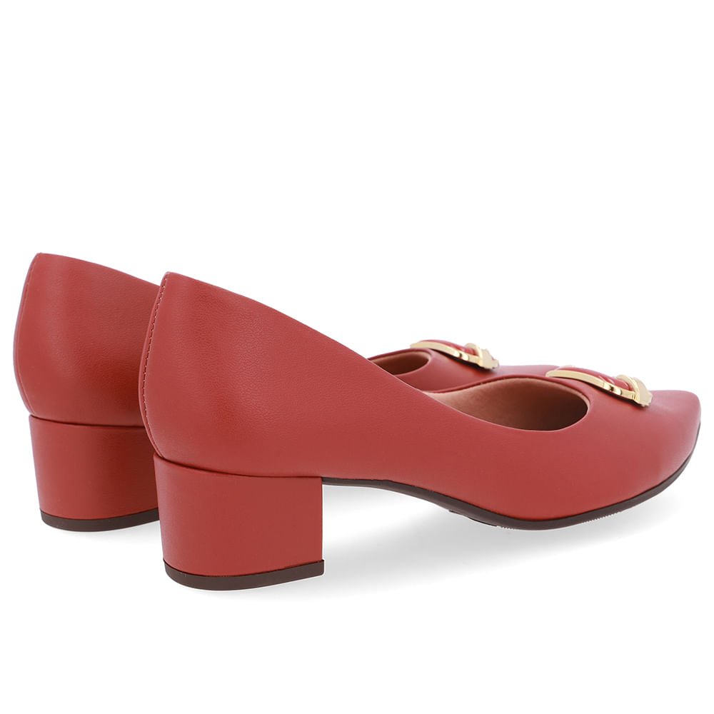 Scarpin Couro Marrom Bico Fino Marrom 3