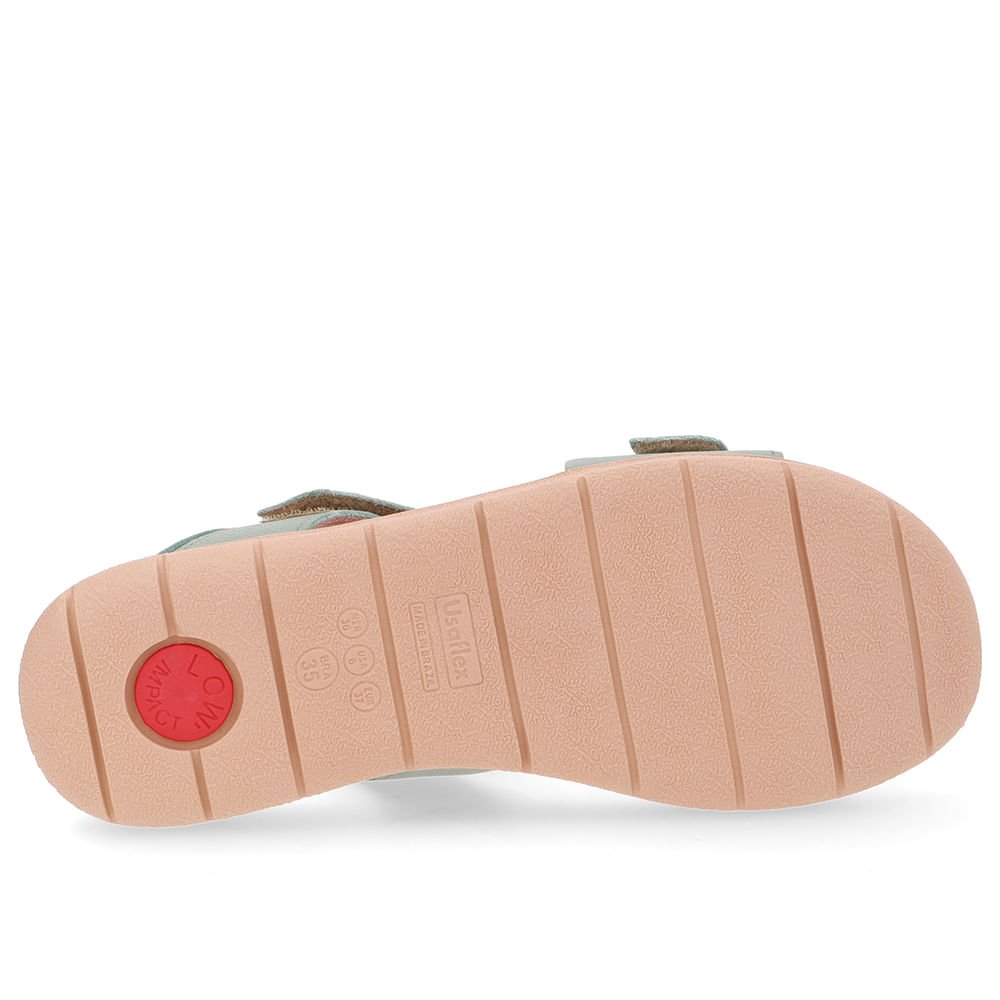 Sandália Plataforma Couro Verde Fecho-Flex Verde 5