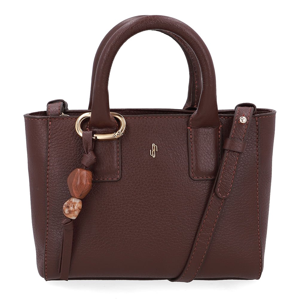 Bolsa Tote Couro Marrom Barbicacho