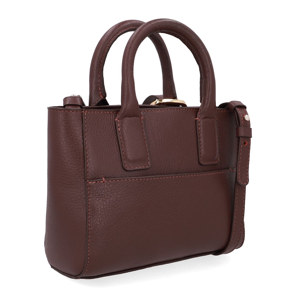 Bolsa Tote Couro Marrom Barbicacho Marrom 2