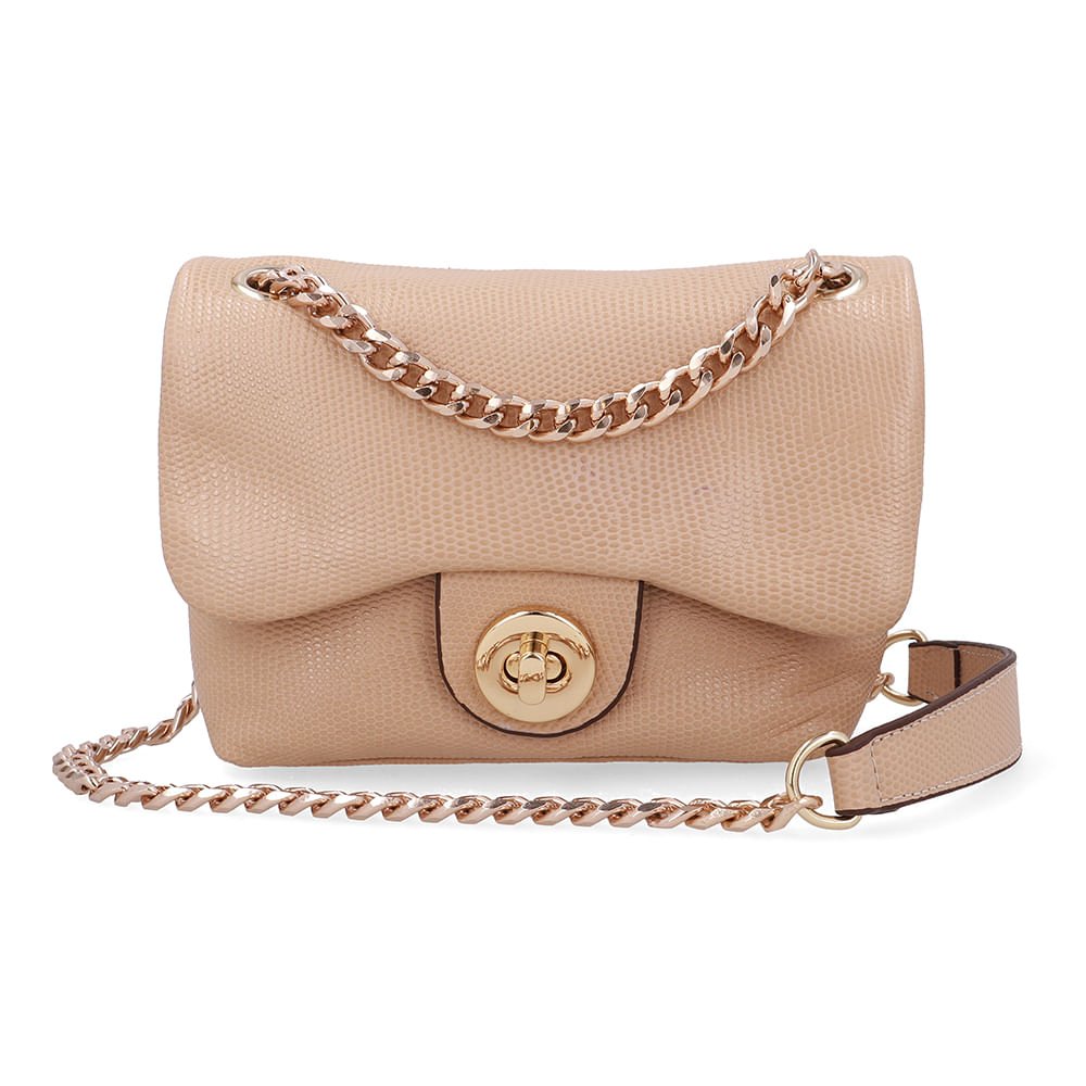 Bolsa Tiracolo Couro Bege