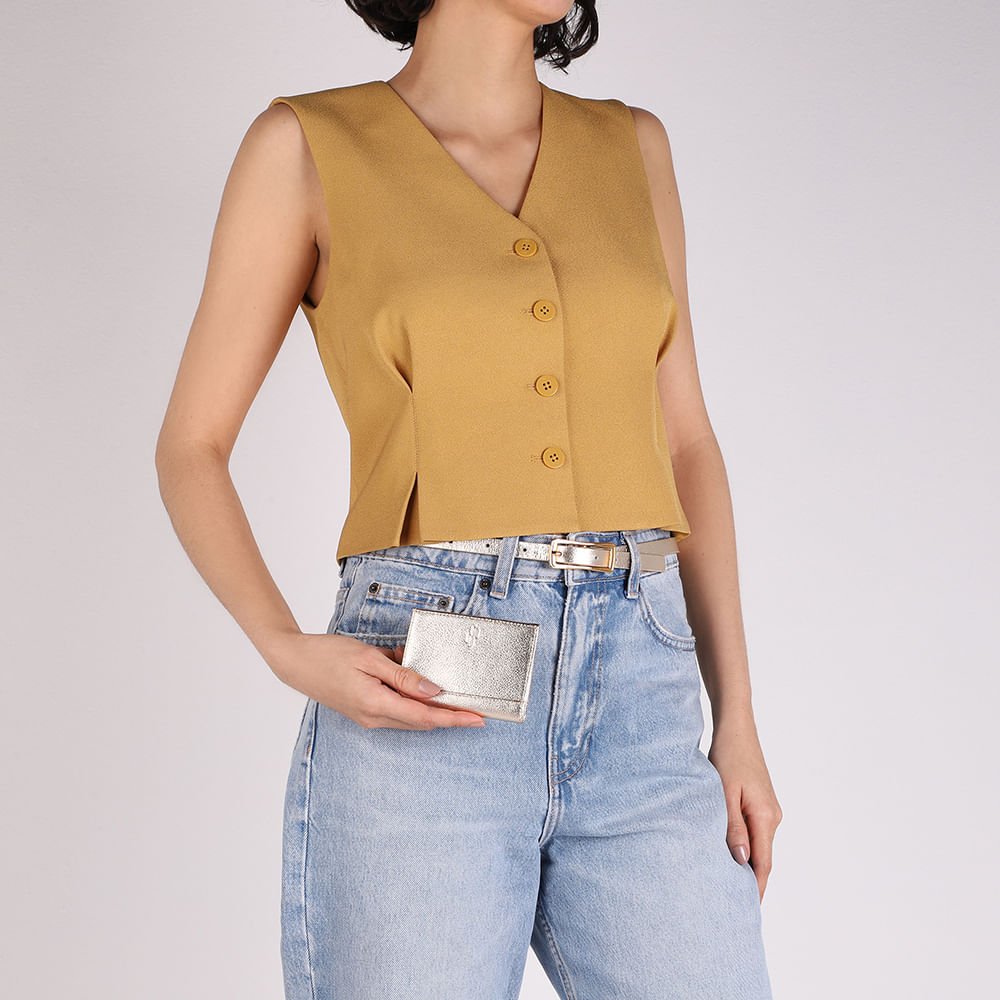 Combo Cinto e Carteira Dourado Dourado 4