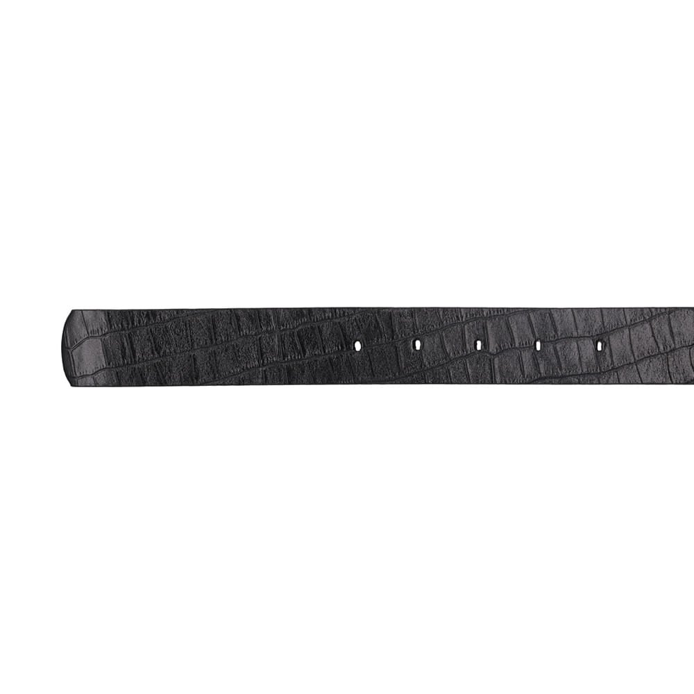 Cinto Couro Croco Preto Preto 3